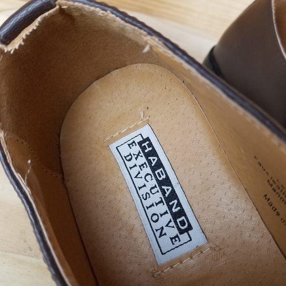 Men's Haband Loafers Executive Division Brown Leather Slip On Shoes Size 7 D - Picture 10 of 10